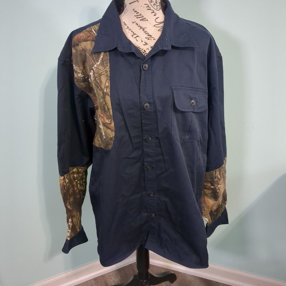 Tallwoods Element Wear Men’s Shirt Hunting Shooting Blue Camo extra Large